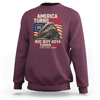 America Turns 250 Steam Locomotive Turns 85 Sweatshirt Vintage Railroad Steam Engine 85th USA 250th Anniversary