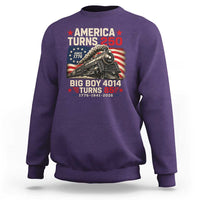 America Turns 250 Steam Locomotive Turns 85 Sweatshirt Vintage Railroad Steam Engine 85th USA 250th Anniversary