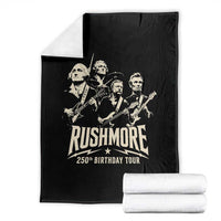 Rushmore 250th Birthday Tour Band Throw Blanket Presidents Rock Concert Historical Collages