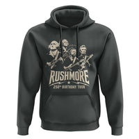 Rushmore 250th Birthday Tour Band Hoodie Presidents Rock Concert Historical Collages