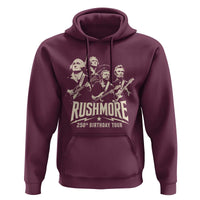 Rushmore 250th Birthday Tour Band Hoodie Presidents Rock Concert Historical Collages