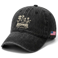 Rushmore 250th Birthday Tour Band Washed Cotton Baseball Cap Presidents Rock Concert Historical Collages