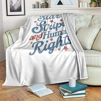 Stars and Stripes and Human Rights Throw Blanket Progressive Patriotic Equality Modern Patriot