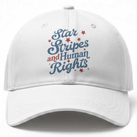 Stars and Stripes and Human Rights Baseball Cap Progressive Patriotic Equality Modern Patriot