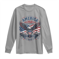 250 Years of Freedom Patriotic Eagle Long Sleeve Shirt One Nation Under God 1776-2026 250th Anniversary