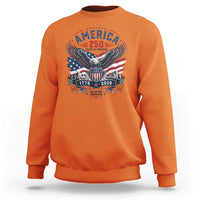 250 Years of Freedom Patriotic Eagle Sweatshirt One Nation Under God 1776-2026 250th Anniversary
