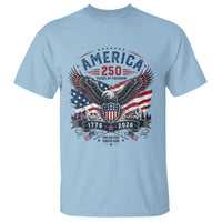 250 Years of Freedom Patriotic Eagle T Shirt One Nation Under God 1776-2026 250th Anniversary