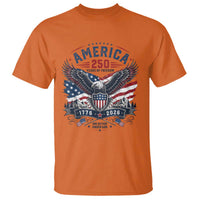 250 Years of Freedom Patriotic Eagle T Shirt One Nation Under God 1776-2026 250th Anniversary