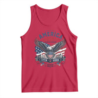 250 Years of Freedom Patriotic Eagle Tank Top One Nation Under God 1776-2026 250th Anniversary
