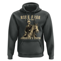 Ride Free 1776-2026 George Washington on Horseback Graphic Hoodie Vintage 250th Anniversary Semiquincentennial
