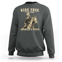 Ride Free 1776-2026 George Washington on Horseback Graphic Sweatshirt Vintage 250th Anniversary Semiquincentennial