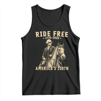 Ride Free 1776-2026 George Washington on Horseback Graphic Tank Top Vintage 250th Anniversary Semiquincentennial