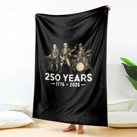 250 Years 1776-2026 Founding Fathers Rock Band Throw Blanket George Washington Benjamin Franklin Uncle Sam