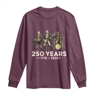 250 Years 1776-2026 Founding Fathers Rock Band Long Sleeve Shirt George Washington Benjamin Franklin Uncle Sam