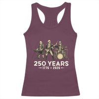 250 Years 1776-2026 Founding Fathers Rock Band Racerback Tank Top George Washington Benjamin Franklin Uncle Sam