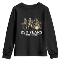 250 Years 1776-2026 Founding Fathers Rock Band Youth Sweatshirt George Washington Benjamin Franklin Uncle Sam