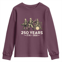250 Years 1776-2026 Founding Fathers Rock Band Youth Sweatshirt George Washington Benjamin Franklin Uncle Sam