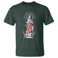 Patroness of the USA Virgin Mary Graphic T Shirt Patriotic American Flag Catholic Faith