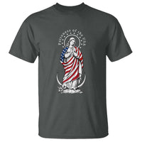Patroness of the USA Virgin Mary Graphic T Shirt Patriotic American Flag Catholic Faith