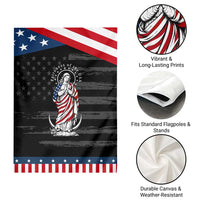 Patroness of the USA Virgin Mary Graphic Patriotic Garden Flag American Flag Catholic Faith