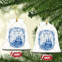 Spilling The Tea Since 1773 Boston Tea Party Ceramic Ornament Funny Historical Toile Graphic American History Humor