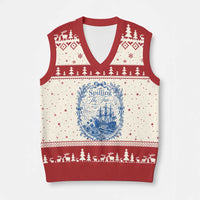 Spilling The Tea Since 1773 Boston Tea Party V-Neck Knit Sweater Vest Funny Historical Toile Graphic American History Humor