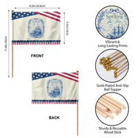 Spilling The Tea Since 1773 Boston Tea Party Patriotic Handheld Flag Funny Historical Toile Graphic American History Humor