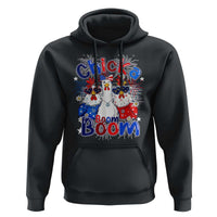 Funny Patriotic Chickens 4th of July Fireworks Hoodie Retro Chicka Boom Boom Hen Rooster Chick Graphic