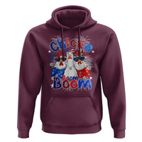 Funny Patriotic Chickens 4th of July Fireworks Hoodie Retro Chicka Boom Boom Hen Rooster Chick Graphic