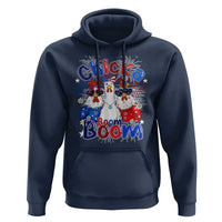 Funny Patriotic Chickens 4th of July Fireworks Hoodie Retro Chicka Boom Boom Hen Rooster Chick Graphic