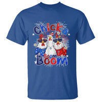 Funny Patriotic Chickens 4th of July Fireworks T Shirt Retro Chicka Boom Boom Hen Rooster Chick Graphic