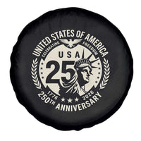 USA 250th Anniversary Statue of Liberty Vintage Crest Spare Tire Cover Celebrating Freedom 1776 to 2026 Semiquincentennial