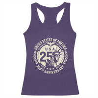 USA 250th Anniversary Statue of Liberty Vintage Crest Racerback Tank Top Celebrating Freedom 1776 to 2026 Semiquincentennial