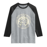 USA 250th Anniversary Statue of Liberty Vintage Crest Raglan Shirt Celebrating Freedom 1776 to 2026 Semiquincentennial