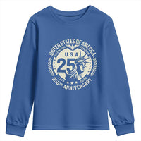 USA 250th Anniversary Statue of Liberty Vintage Crest Youth Sweatshirt Celebrating Freedom 1776 to 2026 Semiquincentennial