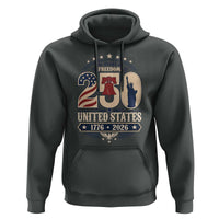 250 Years of Freedom Liberty Bell and Statue of Liberty Graphic Hoodie 1776 2026 US Pride American Flag Graphic Emblem