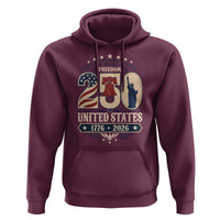 250 Years of Freedom Liberty Bell and Statue of Liberty Graphic Hoodie 1776 2026 US Pride American Flag Graphic Emblem