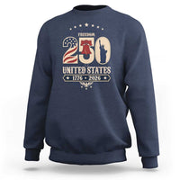 250 Years of Freedom Liberty Bell and Statue of Liberty Graphic Sweatshirt 1776 2026 US Pride American Flag Graphic Emblem