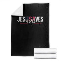 Jesus Saves USA Semiquincentennial 1776 2026 Throw Blanket Patriotic Christian Faith USA 250 Years of Freedom