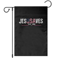 Jesus Saves USA Semiquincentennial 1776 2026 Garden Flag Patriotic Christian Faith USA 250 Years of Freedom