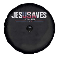 Jesus Saves USA Semiquincentennial 1776 2026 Spare Tire Cover Patriotic Christian Faith USA 250 Years of Freedom