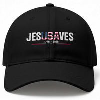 Jesus Saves USA Semiquincentennial 1776 2026 Baseball Cap Patriotic Christian Faith USA 250 Years of Freedom