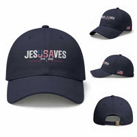 Jesus Saves USA Semiquincentennial 1776 2026 Baseball Cap Patriotic Christian Faith USA 250 Years of Freedom