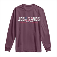 Jesus Saves USA Semiquincentennial 1776 2026 Long Sleeve Shirt Patriotic Christian Faith USA 250 Years of Freedom