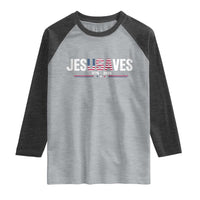 Jesus Saves USA Semiquincentennial 1776 2026 Raglan Shirt Patriotic Christian Faith USA 250 Years of Freedom