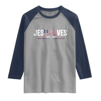 Jesus Saves USA Semiquincentennial 1776 2026 Raglan Shirt Patriotic Christian Faith USA 250 Years of Freedom