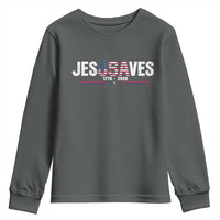 Jesus Saves USA Semiquincentennial 1776 2026 Youth Sweatshirt Patriotic Christian Faith USA 250 Years of Freedom