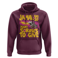 Jamal Has So Many Sorries To Give Hoodie Funny Fire Breathing Hammerhead Shark Gamer