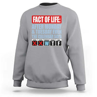Fact Of Life Even The Calendar Says WTF Sweatshirt Funny Sarcastic Workplace Weekday Humor