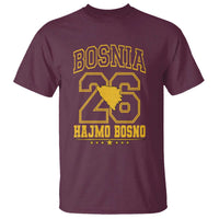 Lets Go Bosnia 2026 Hajmo Bosno Vintage Varsity Sports Style T Shirt Bosnia Herzegovina Map Soccer Lover Football Fan